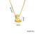 Letter Text Number Titanium Steel 18K Gold Plated Necklaces