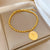 Korean Women Ripple Zodiac Sign Titanium Steel Gold Plating Bracelets