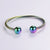 Casual Stripe Circle Round Stainless Steel Electroplating Bangles