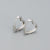 925 Sterling Silver Fashion Heart Heart Silver Electroplating Earrings