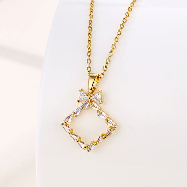 Women Minimalist Geometric Metal Stainless Steel Electroplating Necklaces