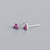 925 Sterling Silver Leaf Silver Diamond Inlay Stud Earrings