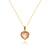 Moderate Luxury Heart Droplet Zircon Electroplating Necklaces