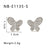 IG Style Butterfly Asymmetrical Tennis / Diamond Line Insect Stainless Steel Electroplating Earrings