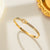 Minimalist Letter Titanium Steel 18K Gold Plated Bangles