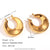 Fashion Circle Geometric Droplet Stainless Steel Electroplating Earrings