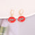 Women IG Style Bohemian Lip Alloy Oil Dripping Pendants