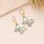 Women Butterfly Copper Electroplating Earrings