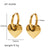 IG Style Circle Irregular Heart Heart Geometric U-Shape Titanium Steel Electroplating Earrings