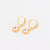 Japanese / Korean IG Style Women Minimalist Natural Metal Mixed Color Eye Droplet Resin Oil Dripping Drop Earrings