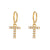 Minimalist Letter Number Text Stainless Steel 18K Gold Plated Earrings