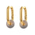 Fashion Round Circle Geometric Stainless Steel 18K Gold Plated Earrings