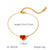 IG Style Heart Heart Stainless Steel Gemstone Inlay Electroplating Necklaces