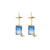 Cute Quadrilateral Geometric Copper Diamond Inlay Earrings