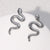 Snake Animal Chinese Zodiac Stainless Steel Electroplating Stud Earrings