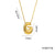 Letter Text Number Titanium Steel 18K Gold Plated Necklaces