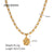 IG Style Pearl Geometric Stainless Steel 18K Gold Plated Necklaces