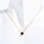 Minimalist Round Geometric Stainless Steel Diamond Inlay Necklaces