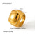 IG Style Sphere Geometric Stainless Steel 18K Gold Plated Rings