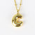 Unisex Letter Zircon Electroplating Necklaces