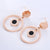 Elegant Circle Geometric U-Shape Stainless Steel Electroplating Stud Earrings