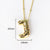 Unisex Letter Zircon Electroplating Necklaces