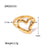 Women IG Style Heart Stainless Steel 18K Gold Plated Rings