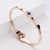 Women Korean Metal Star Country Style U-Shape Titanium Steel Electroplating Bangles