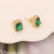 Women Heart Metal Copper Stud Earrings