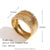 Fashion Niche Circle Geometric Stainless Steel 18K Gold Plated Rings