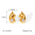 IG Style Droplet Droplet Stainless Steel Electroplating Earrings