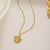 Moderate Luxury Geometric Titanium Steel 18K Gold Plated Necklaces