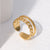 Elegant Women Chain Stainless Steel Electroplating Rings