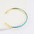 Women Metal Stripe Bohemian Stripe Gold Plating Bangles