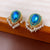 Fashion Pearl Geometric Alloy Diamond Inlay Earrings