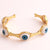 Hip Hop Women Glasses Geometric Copper Oil Dripping Bracelets