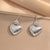 Minimalist Heart Copper Electroplating Stud Earrings