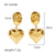 IG Style Circle Irregular Heart Heart Geometric U-Shape Titanium Steel Electroplating Earrings