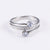 Elegant Stainless Steel Zircon Inlay Rings