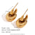 Fashion Circle U-Shape Geometric Stainless Steel 18K Gold Plated Stud Earrings