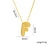 Letter Text Number Titanium Steel 18K Gold Plated Necklaces