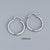 925 Sterling Silver Minimalist Round Geometric Silver Electroplating Stud Earrings