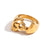 Fashion Niche Circle Geometric Stainless Steel 18K Gold Plated Rings