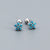 925 Sterling Silver Moderate Luxury Flower Silver Diamond Inlay Stud Earrings