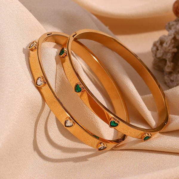 Minimalist Circle Stainless Steel 18K Gold Plated Bangles