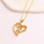 Fashion Women Heart Copper Electroplating Necklaces