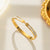 Natural Titanium Steel 18K Gold Plated Bangles