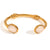 Fashion Ellipse Circle Stainless Steel 18K Gold Plated Bangles