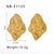 IG Style Circle Sphere Rhombus Geometric Leaf Stainless Steel Electroplating Earrings