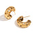 Fashion Circle Geometric Stainless Steel 18K Gold Plated Earrings